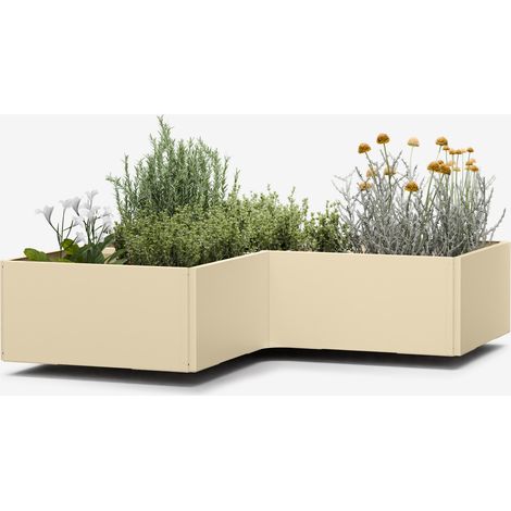 Blumfeldt cama elevada Versagrow de Blumfeldt ocho piezas de módulo forma individual y altura de trabajo construcción sencilla a prueba de herrumbre y heladas