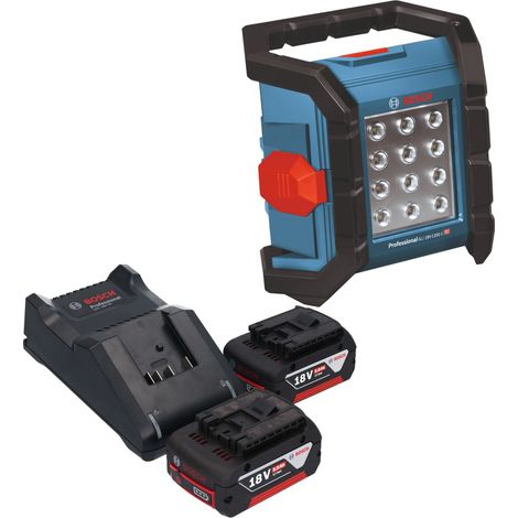 Bosch GLI 18V-1200 C Professional Akku Baustrahler 18 V 1200 lm + 2x Akku 5,0 Ah + Ladegerät