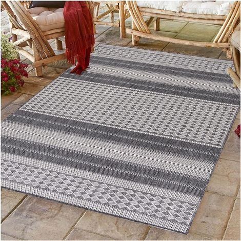 Tapis moderne plat intérieur et extérieur beige Indiana Beige 120x170 (1/5)