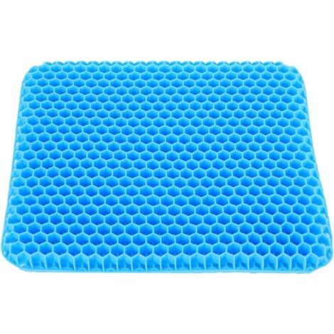 Coussin de siège en gel 40x36cm – Housse antidérapante – Soulage la pression sur le coccyx et la sciatique – Confort optimal pour voiture et bureau - Taille40x36x4cm (1/5)