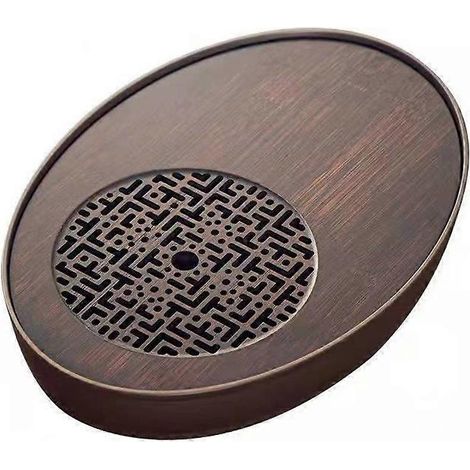 Ovales Teetablett aus Massivholz, ideal für die chinesische Teezeremonie. (1/5)