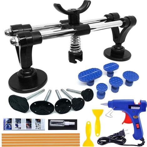 Ugreat – Kit débosselage sans peinture avec pistolet à colle – Réparation carrosserie efficace – Pour bosses de voiture, réfrigérateurs et surfaces métalliques