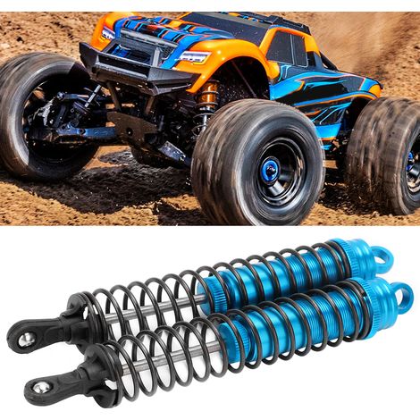 2 Pièces Amortisseur à Huile Réglable 144mm pour Voiture RC 1/8 HSP HPI AXIAL - Bleu (1/5)