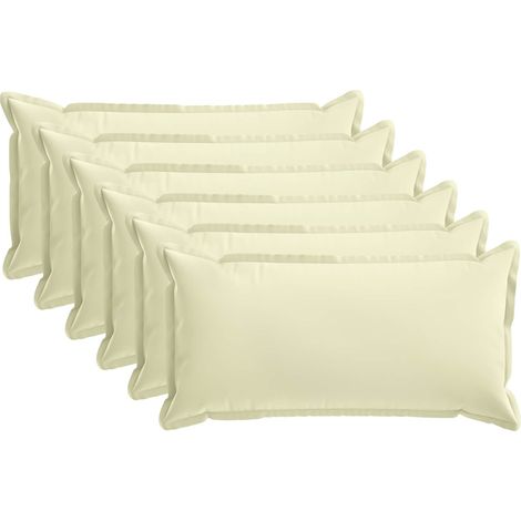 Throw Pillow 6 pcs HOUTEN Cream 40 x 70 cm Polyester vidaXL