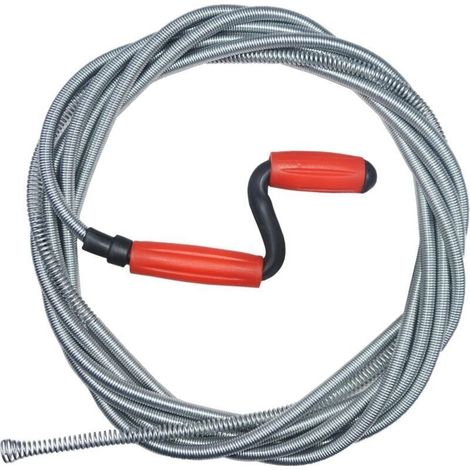 Deboucheur Canalisation Professionnel, 5m x 9mm Spirale Déboucheur wc avec Manivelle, Sonde de Debouchage pour WC Evier Canalisation (1/4)