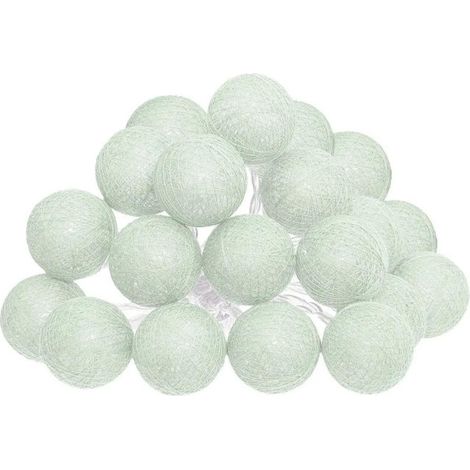 Guirlande Lumineuse Led "20 Boules" 435cm Vert Céladon (1/2)