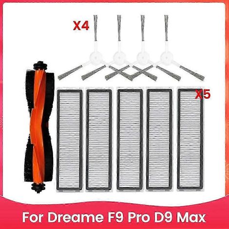 Für Dreame F9 Pro D9 Max Ersatzteile Zubehör Hauptseitenbürste HEPA-Filter-JXLGV (1/5)