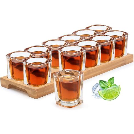 Schnapsglas-Set 60ml, Cocktail Halter 12 Stück klarem Kristallglas (1/5)