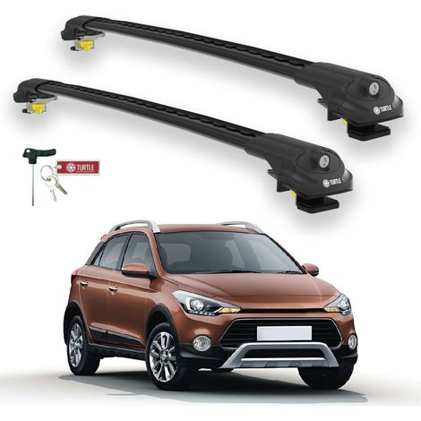 TURTLE kompatibel mit Hyundai İ20 Active (Gb) 2015-2018 Dachträger Air1 Schwarz (1/5)