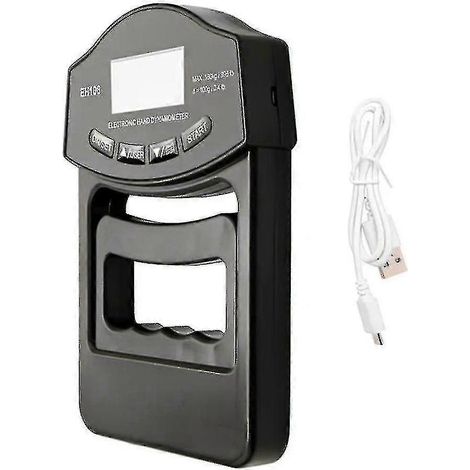 Testeur de force de préhension, dynamomètre manuel numérique 396 lbs/180 kg, écran LCD USB (1/5)