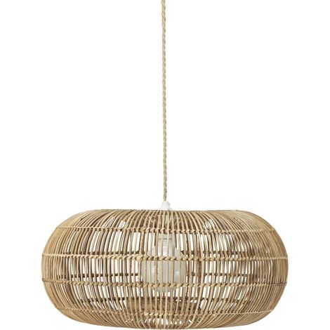 [NEUWERTIG] B-Ware Pr Home Hängeleuchte Pendelleuchte Zuri Rattan 51 Cm Beige Wohnzimmer Lampe E27