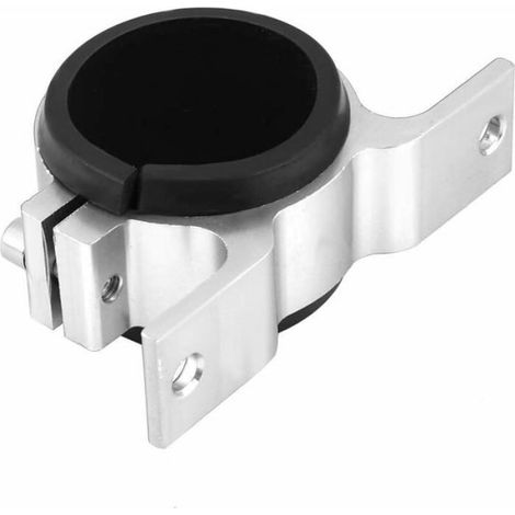 50mm Alliage D'aluminium Support de Fixation de Pompe a Essence Socle de Fixation à Filtre Unique(Argent) (1/4)