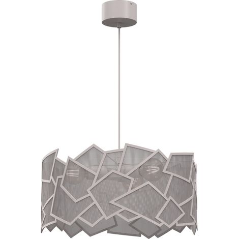 Suspension design cachemire gris géométrique 3xE27 15W Camo (1/2)