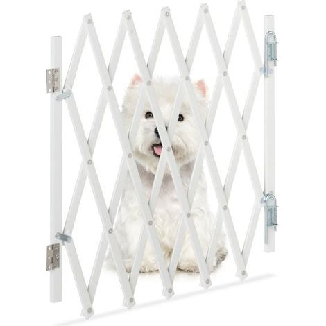 Extendable dog barrier in white (1/5)