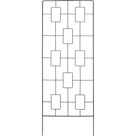 Esschert Design – Treillis support pour plantes en acier noir – Dimensions 170cm x 57cm – Livré monté – Pour espaces extérieurs (1/2)