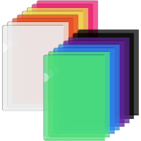 16 Pièces Pochette Plastique A4 Ouvertes sur le Côté, 31 x 22 cm (1/5)