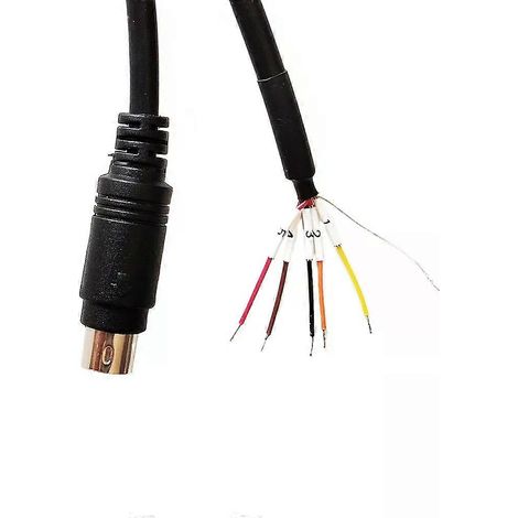 Adaptateur/répartiteur de connecteurs mâles MINI DIN MD4, MD5, MD6 (4 broches, 5 broches, 6 broches), MD8 (8 broches), PS/2 (RS232, RS485, RS422), câble de programmation PLC (1/5)