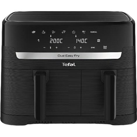 Tefal® EY901N10 Dual Easy Fry - Heißluftfritteuse , Farbe schwarz