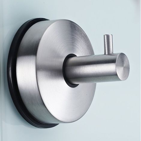 Crochet Ventouse Salle de Bain Inox Porte Serviette Ventouse Accroche Torchon Puissant Crochets de Douche Mural Cuisine Bain Chambre 2 pièces (1/5)