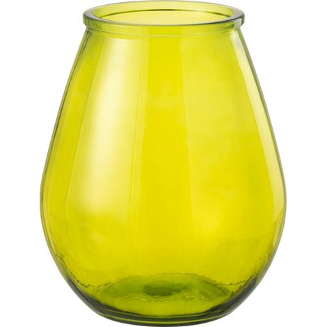 Vase œuf en verre jaune élégant pour décoration intérieure - Jaune verre lumineux (1/3)