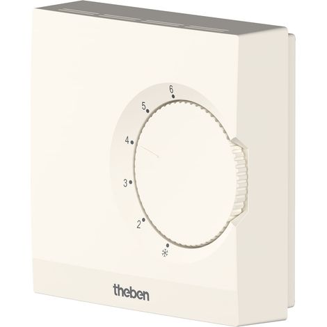 Theben 7010003 RAMSES 701 S - Raumthermostat elektronisch, Wandmontage/Aufputz, Raumtemperaturregelung, Montage ohne Schrauben (Snap-Funktion), Solltemperatur-Begrenzung (1/5)