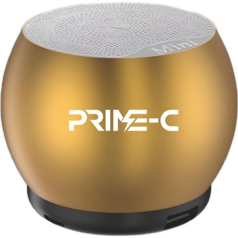 Enceinte Bluetooth en métal, 5 W, autonomie de 3 à 4 heures en continu - couleur or