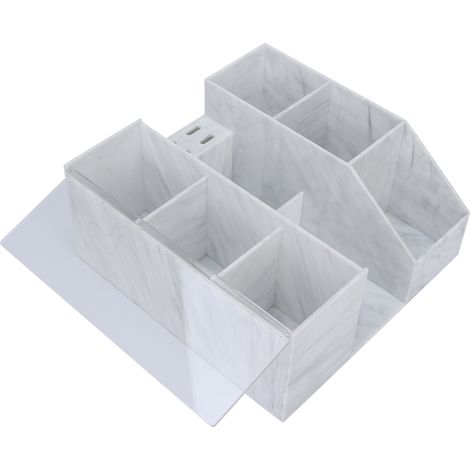 Coffret de rangement pour outils de pose de cils, étui organiseur pour matériel de manucure et tatouage, boîte de stockage blanche pour salon de beauté (1/5)