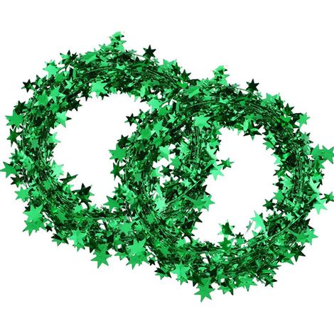 Guirlande Étoiles Pailletées - Fil De Fer Souple - Décoration Noël Fête Mariage - Lot De 2 Rouleaux (1/5)