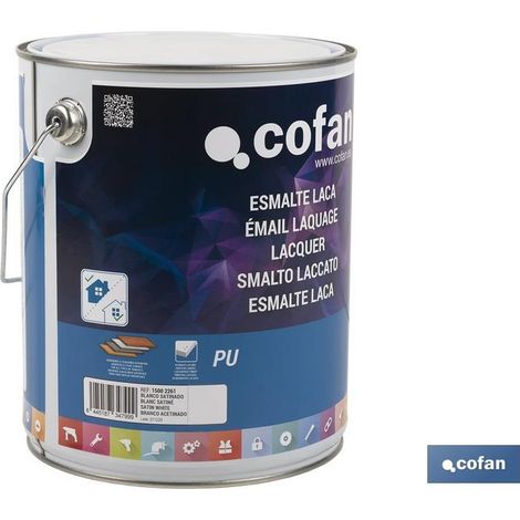 Weißer Lack auf Wasserbasis Emaille 4 L Satin