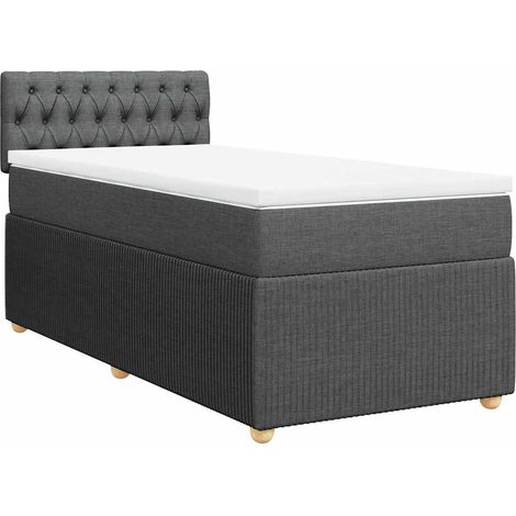 Maison Exclusive - Boxspringbett mit Matratze Dunkelgrau 100x200 (1/5)
