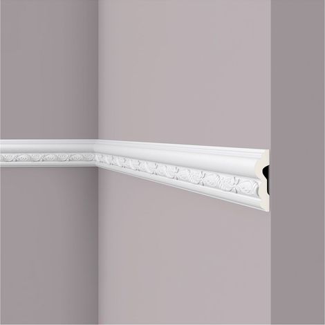Moldura para pared NMC Z30 ARSTYL Noel Marquet Perfil de estuco Moldura flexible Moldura decorativa diseño moderno blanco 2 m (1/3)