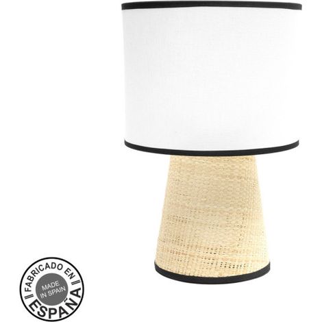FABRILAMP Lampe de Tischlampe Kambodscha 1xe27 Weiß/Natur 25d