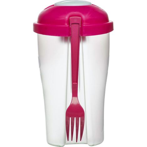 Contenitore per insalata da asporto Sagaform da 0,8 litri, rosa (1/2)