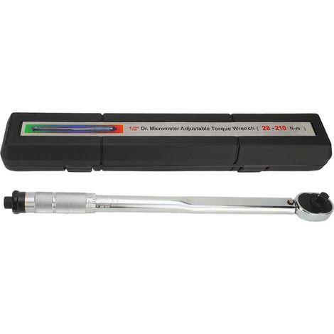 Outils professionnels pour la réparation automobile : clé dynamométrique réglable à présélection (embout 1/2 pouce, 28-210 Nm / 20 kg) (1/5)