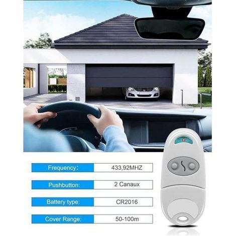 3pcs Telecommande Portail, 433,92 MHz Telecommande Universelle Porte de Garage, Compatible avec Top 432NA, 432EE, 432EV, Étiquette (1/4)