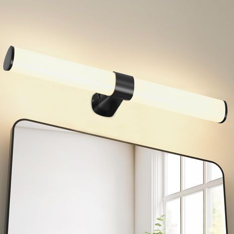 15W LED Wall Light for Above Bathroom Mirror, 60CM Matte Black Lamp, 1500Lm Non-Dimmable, IP44 Waterproof, Warm White, Neutral, Cool White Lighting, No Switch (1/5)