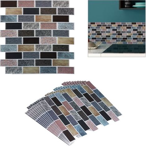 Set of 10 tile stone wall stickers (1/5)