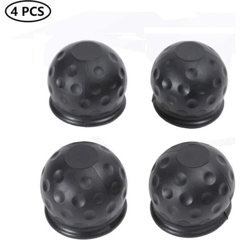 4 X 50 mm Cache Boule Attelage, Barre De Remorquage Boule Attelage Caoutchouc Noir, Capuchon De Protection De Boule D'attache Remorque, Protège Boule D'attelage Capuchon Protection(Caoutchouc) (1/4)