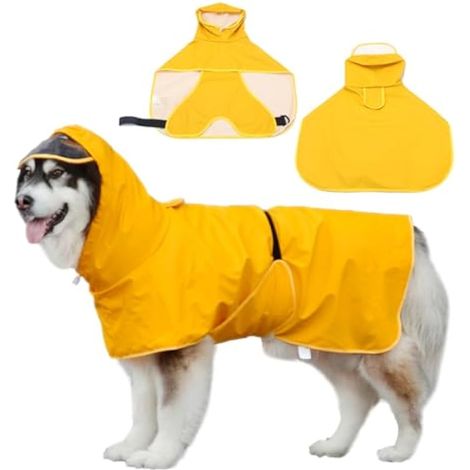 Impermeable Chien pour Chiens avec Capuche Transparente - Manteau Chien Imperméable, Convient Aux pour Petits, Moyens et Grands Chiens (1/5)