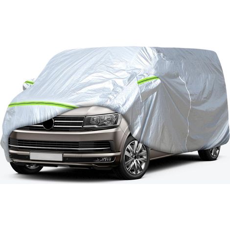 Bâche de protection intégrale pour VW T5 T6, respirante, avec fermeture latérale, argentée (1/5)