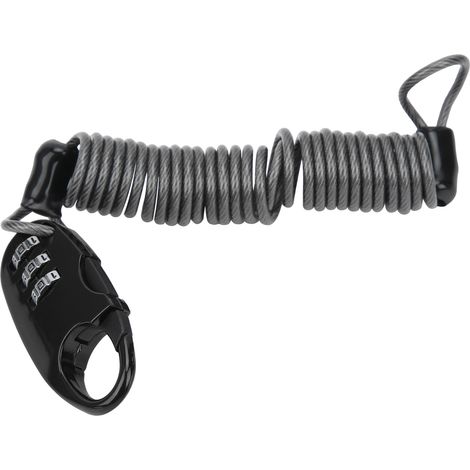 Casque vélo antivol câble verrou portable universel moto bicyclette noir (1/5)