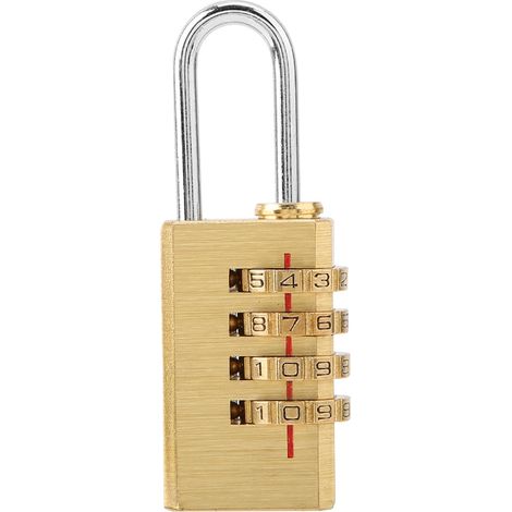 Ortviai Cadenas pour Bagages à Code Réinitialisable Mini avec 4 Digits Composants en Cuivre Pur