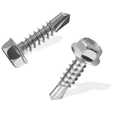 150 Pcs Trapezblechschrauben Selbstschneidende Schrauben M4.2x16mm 410 Edelstahl Blechschrauben Sechskant Spenglerschrauben Bohrschrauben Edelstahl Metalldachschrauben (1/5)