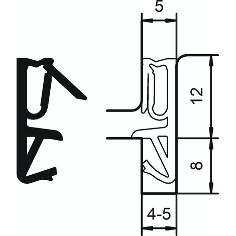 Haustürdichtung DS 6922a - Profi Türdichtung, Silikon graphitgrau (1/3)
