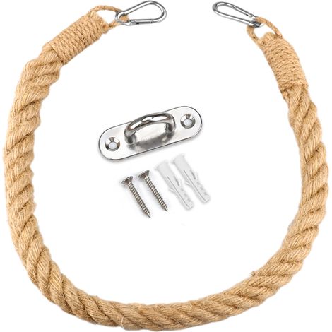 Wandmontierter Toilettenpapierhalter aus Hanfseil, Badezimmeraccessoire (1/5)