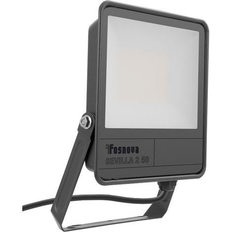 Projecteur LED 50W 4000K 5500 lumens – Indice de protection IP65 – Aluminium pressé – Verre trempé résistant aux chocs – Fosnova