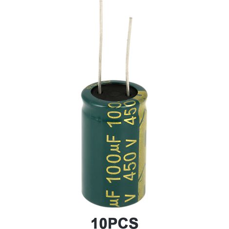 1 set Green Color Electrolytic Capacitor Radial Capacitor Assorted Kit (450v, 100uf, 10pcs)