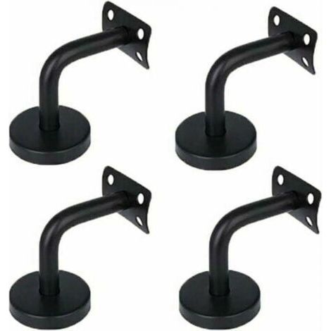 Ensemble de 4 supports de main courante en acier inoxydable, conçus pour supporter les mains courantes murales dans les couloirs, les escaliers et les lofts intérieurs. (1/3)