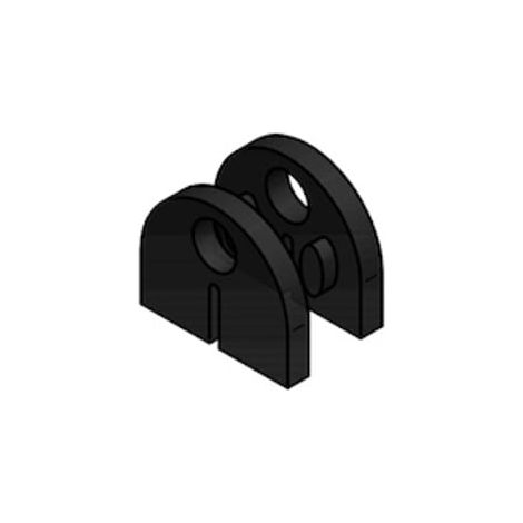 Butée caoutchouc pour pince à verre 50 x 40 mm pour verre épaisseur 8 mm - CROSO