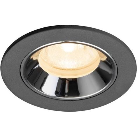 Spot encastré Numinos XS noir/chrome 2700K - 40 deg - 1009276